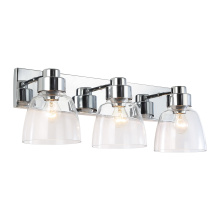 Golden 0314-BA3 CH-CLR - Golden Lighting Remy 3-light Vanity in Chrome